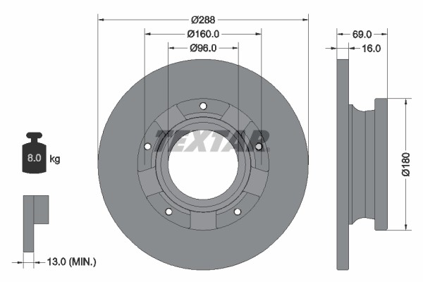 Textar 92316903 Brake Disc for Ford, Ford Australia gallery