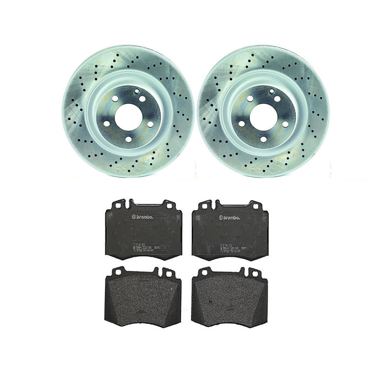 Brembo Front Brake Kit 330mm Disc Rotors Low-Metallic Pads for Mercedes W11 R230 gallery