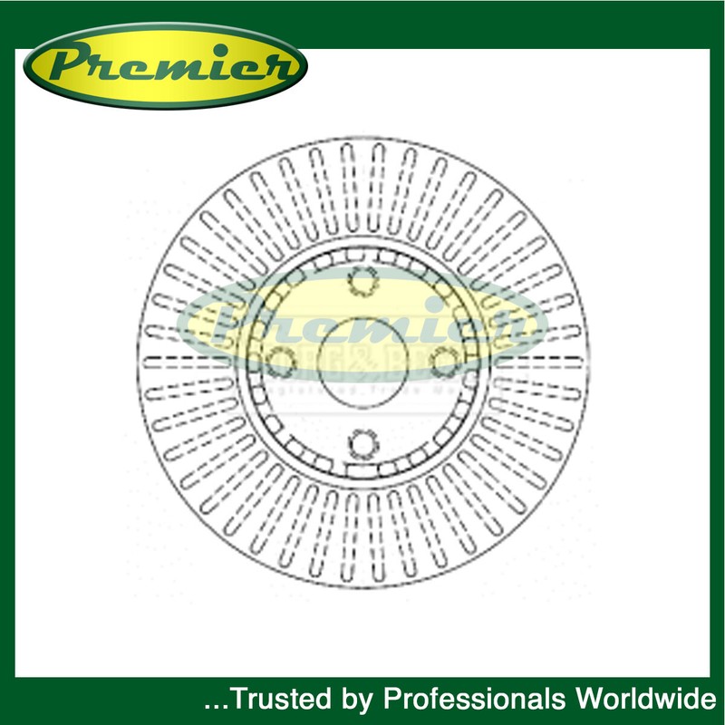 Premier Front 1x Brake Disc Fits Toyota Corolla 2001-2004 1.8 2.0 D 4351213022