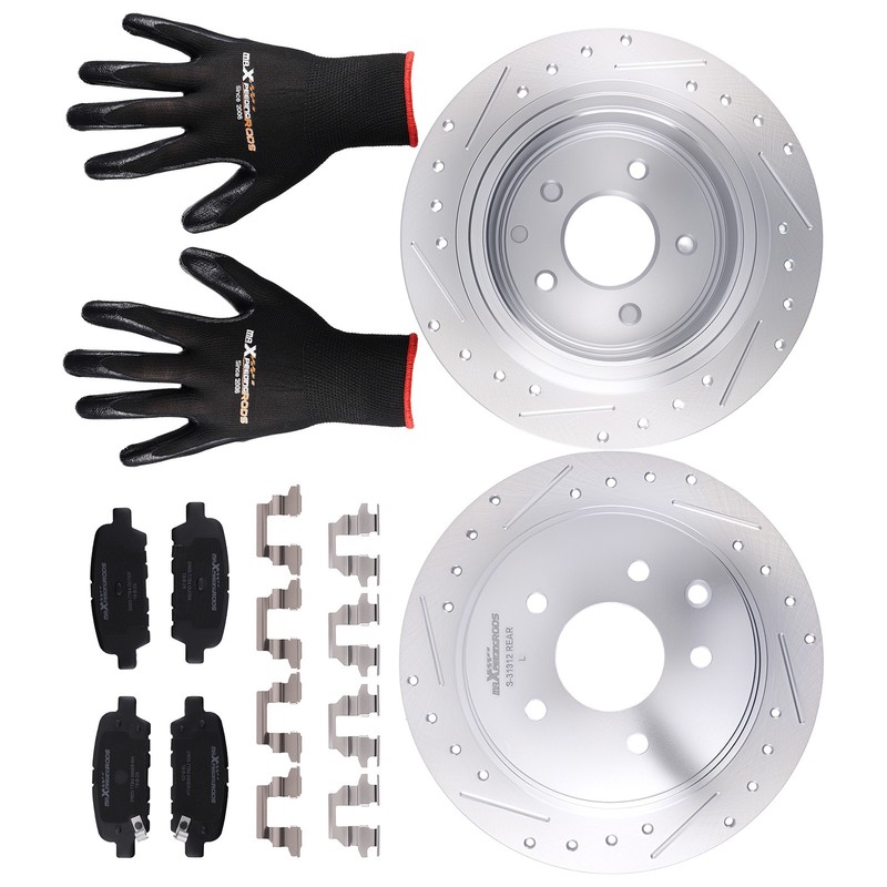 Rear Brake Rotors & Ceramic Pads Kit for Nissan Altima 2002-2023/Maxima 2004-08