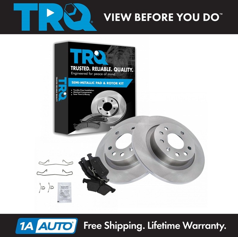 TRQ Rear Brake Pads & Rotor Kit Fits 2004-2011 Saab 9-3