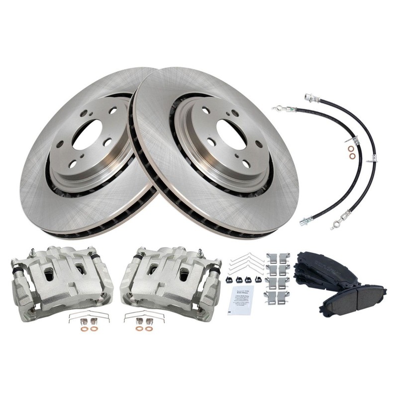 TRQ Front Brake Pad & Rotor Kit Ceramic Fits 2011-2020 Toyota Sienna gallery
