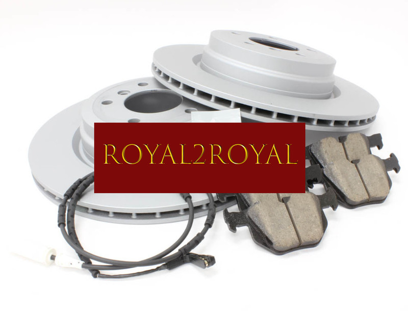 BMW Brake Kit – Zimmermann 2 Rotors, Ate Brake Pad Set 2 Pair, Pad Wear Sensor 1