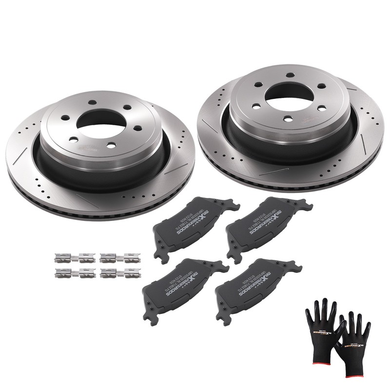 Rear Brake Rotors with Pads Set for Ford F-150 2012 2013 2014-2020 S54186 P1602
