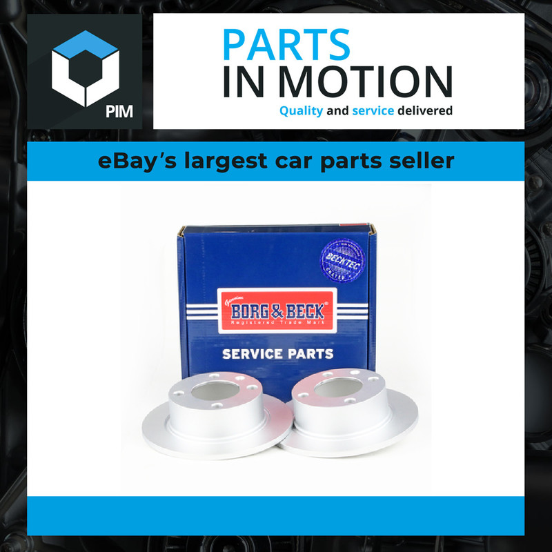 2x Brake Discs Pair Solid fits CITROEN XANTIA 1.9D Rear 93 to 03 224mm Set B&B