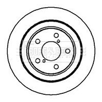 2x Brake Discs Pair Solid Rear 266mm BBD5047 Borg & Beck Set 26310AA040 Quality gallery