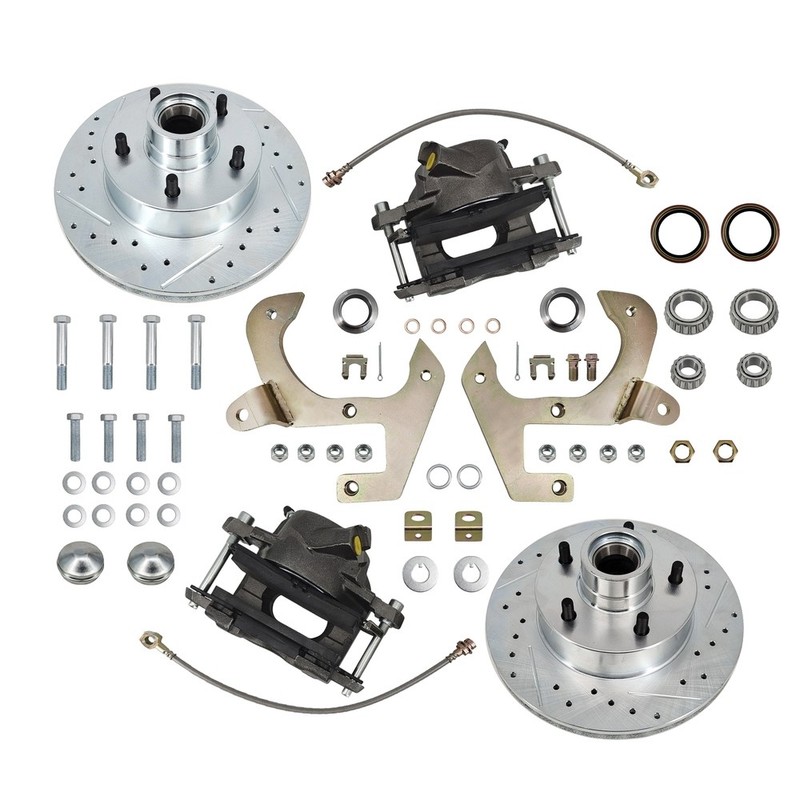 Front Disc Brake Conversion Kit Drilled for 1949-1954 Chevy Car/53-62 Corvette gallery