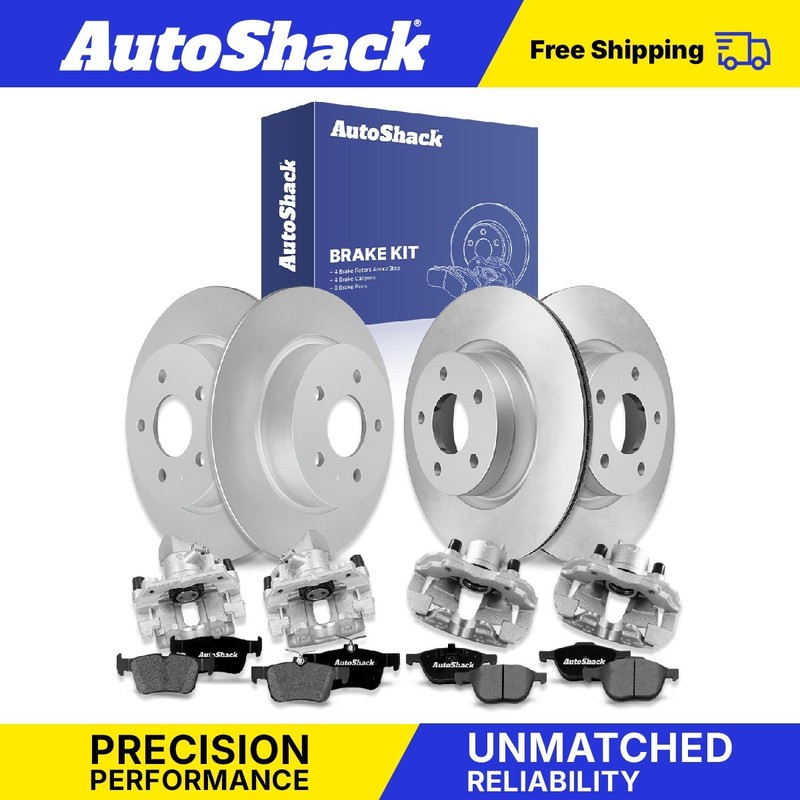 Front Rear Brake Rotors Premium Ceramic Pads Calipers for Ford, Escape 2013