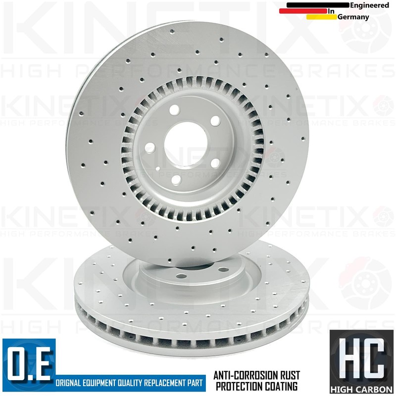 FOR AUDI A7 3.0 TDI QUATTRO FRONT CROSS DRILLED PERFORMANCE BRAKE DISCS 356mm gallery