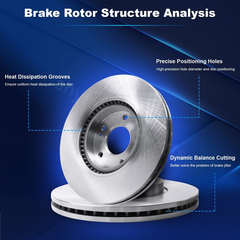 Front Side 2x Brake Rotors for Dodge 2009-2022 Challenger 2006-2023 Charger gallery