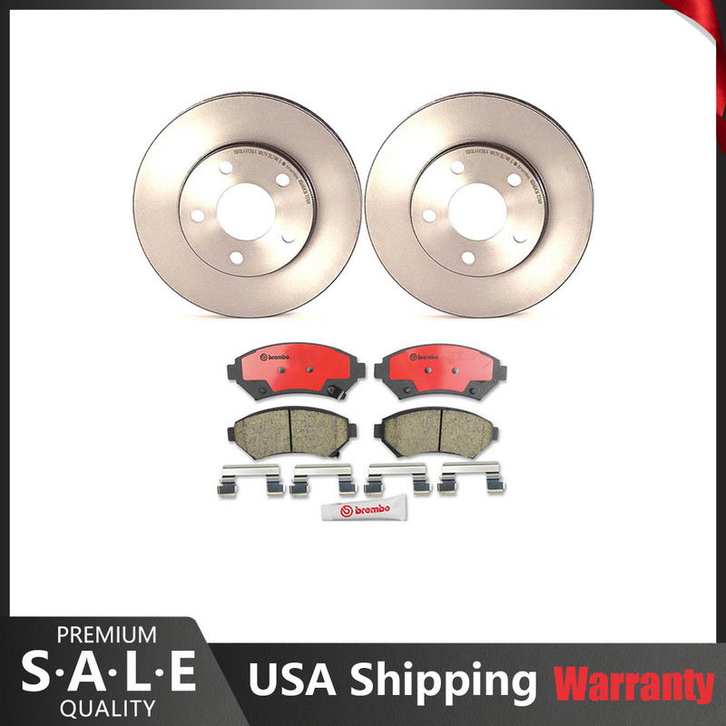For Buick Chevy Oldsmobile Pontiac Brembo Front Brake Kit Rotors & Ceramic Pads