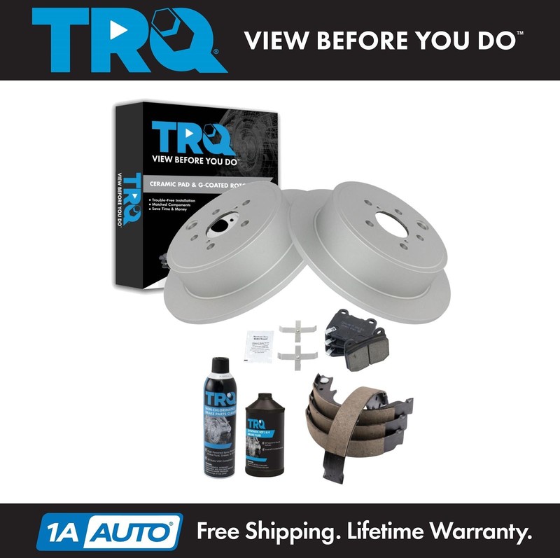 TRQ Rear Brake Pad & Rotor Kit Fits 2008-2013 Subaru