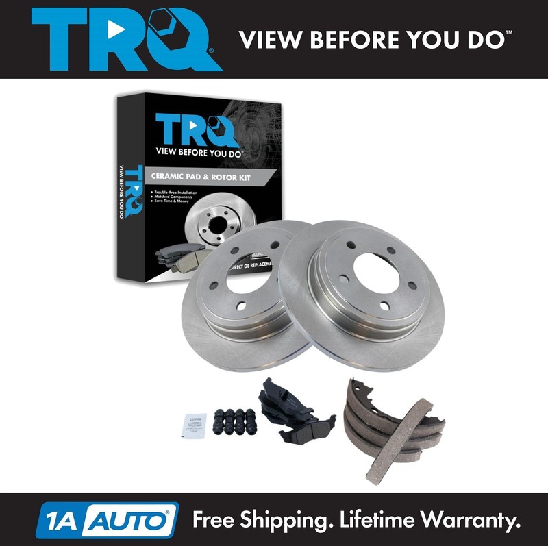 TRQ Rear Brake Pad & Rotor Kit Fits 1995-2004 Chrysler 1995-2004 Dodge 95 Eagle