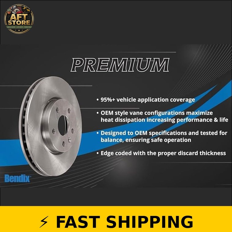 Bendix Premium PRT6911 Front Brake Rotor for Nissan Kicks & Versa gallery