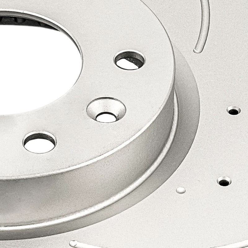 2x 299mm Drilled Slotted Front Brake Rotors For Ford Fusion Mazda 6 Zinc Plated gallery