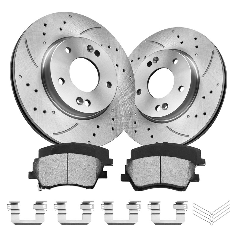 Front Disc Rotors + Brake Pads for 2017 2018 2019 2020 Hyundai Elantra 1.4L 2.0L gallery
