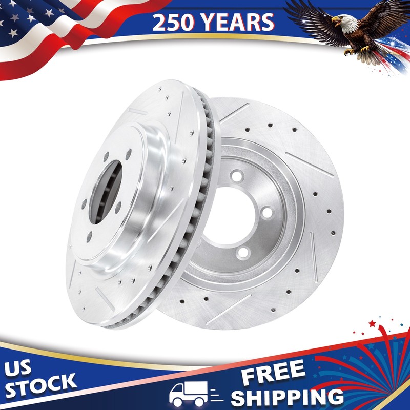 Front Drilled Brake Rotors for 2006 – 2010 Ford Explorer Mercury Mountaineer