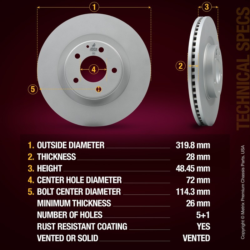 Front Disc Brake Rotor For 2007-2015 Mazda CX-9 980580FZN gallery