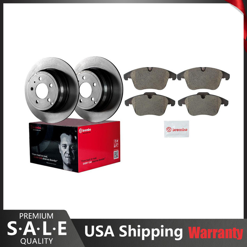 Brembo Front Brake Kit Ceramic Pads 326mm Disc Rotors for Jaguar XF 17″ Wheels