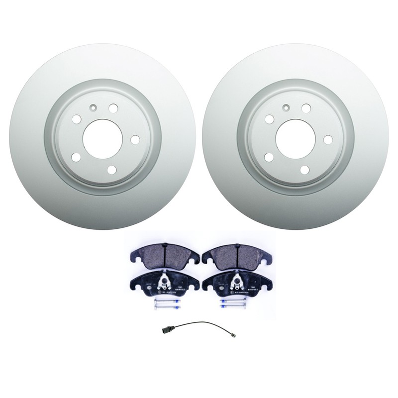 Hella Front Rotors Low-Met Disc Brake Pad Kit For A6 Quattro Premium Plus CAED