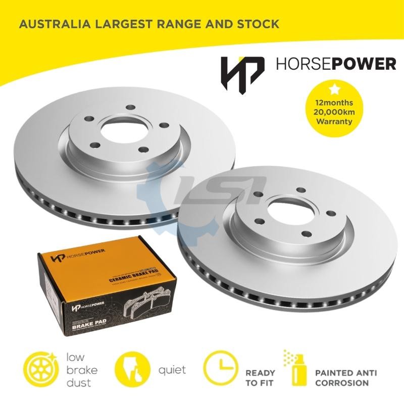 Front Brake Pads and Disc Rotors Set for Volvo V50 2.4i 16in 17in wheels 2004 -