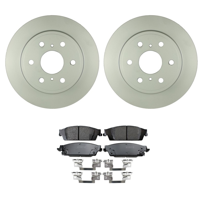 Bosch QuietCast Rear Rotors & Akebono ProACT Ceramic Brake Pad Kit For Yukon XL