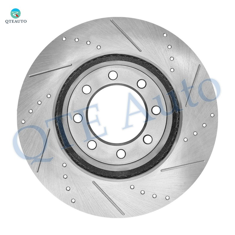6 Front 360mm Drilled Brake Disc Rotors-Ceramic Brake Pad For 2011-2018 RAM 3500 gallery