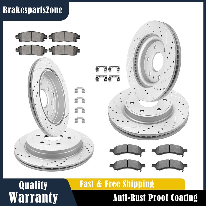 Front and Rear Brake Rotors and Pads Kit fit for GMC Acadia 07-2016 Limited 2017