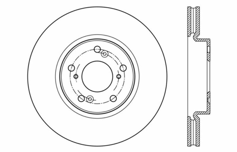 StopTech 127.40086R Sport Cross-Drilled And Slotted Disc Brake Rotor Fits Accord gallery