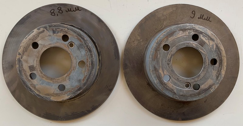 Brake Discs 8.8mm 9mm Rear A0004231312 Genuine Mercedes C Class W204