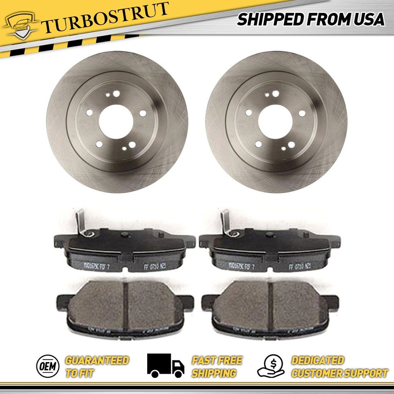 Rear OE Brake Rotors Brake Pad For 2013-2018 Mitsubishi RVR Lifetime Warranty