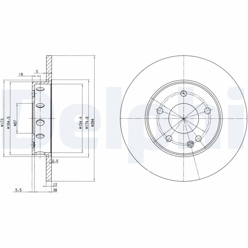 Delphi BG2769 Brake Disc for Mercedes-Benz