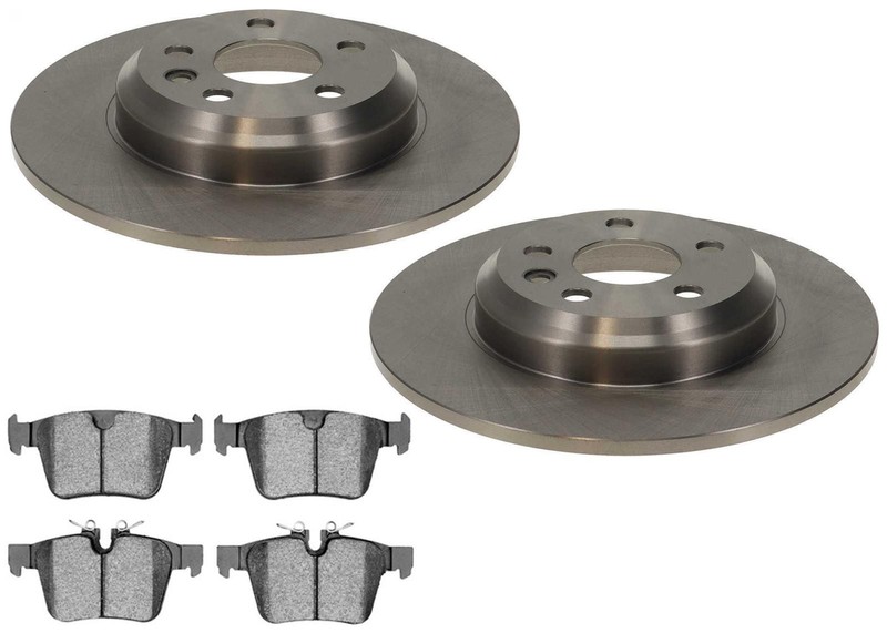 Rear 300MM Solid Disc Brake Rotors Pads for Land Rover Discovery Sport 20-24