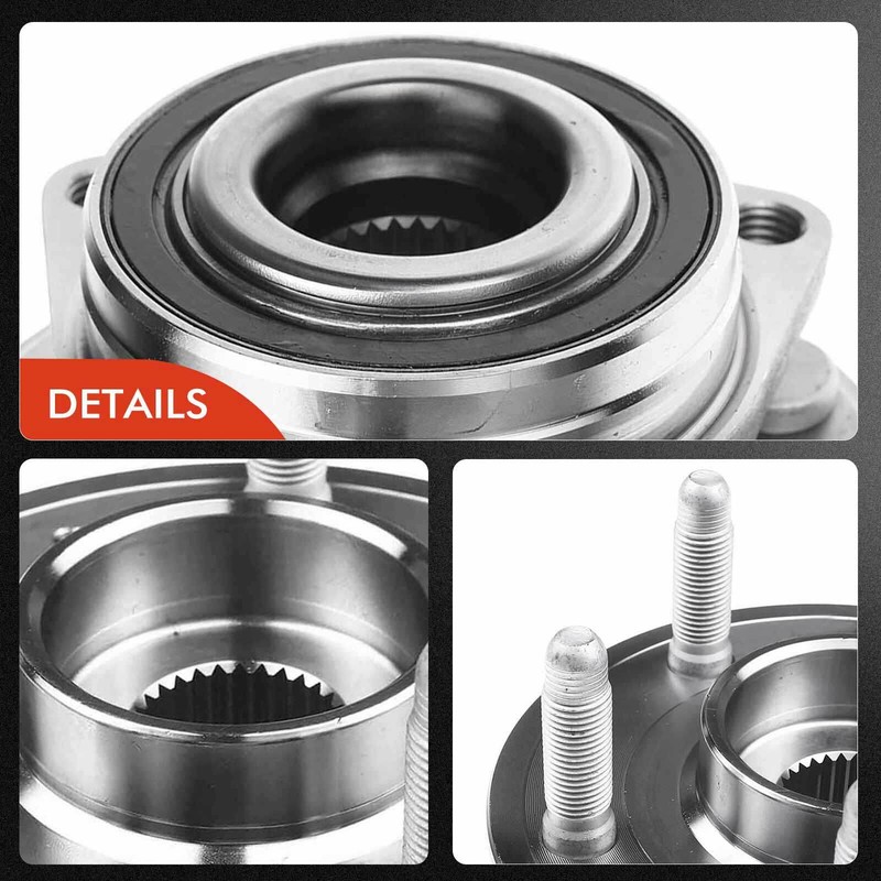 Front & Rear Rotor & Ceramic Brake Pad + Hub Bearing for Chevrolet Camaro 10-15 gallery