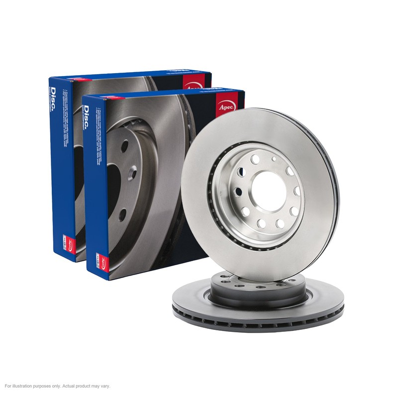 2x APEC Front Brake Discs For VW GOLF VI Estate (AJ5) 77kW/105HP/1598cc SDK6066
