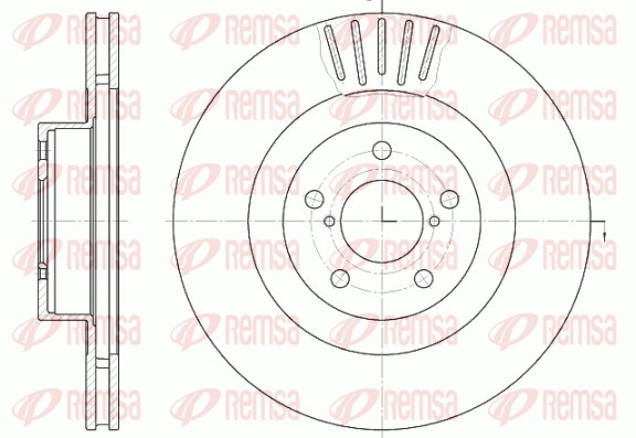 REMSA 6816.10 Brake Disc for Subaru, Toyota
