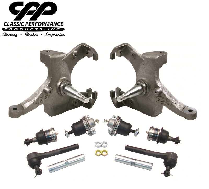 1963-70 CHEVY C10 TRUCK MINI DISC KIT 2.5″ DROP SPINDLE BALL JOINT OUTER TIE ROD
