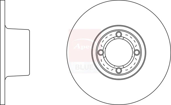 2x Brake Discs Pair Solid Front 213mm SDK6447 Apec Blue Set 21A2612 21A2612EVA