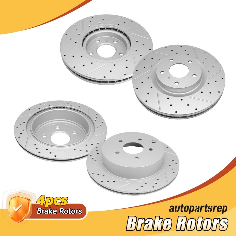 Front & Rear Disc Brake Rotors for Nissan Murano Infiniti M35h M37 M56 Q70 Qx70