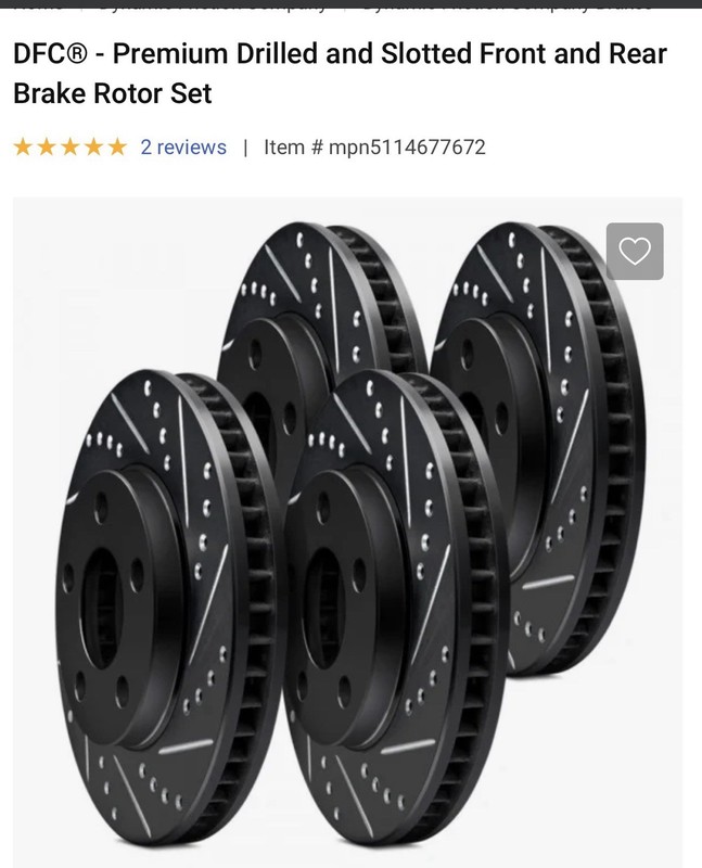 DFC® – Premium Drilled and Slotted Front and Rear Brake Rotor Set ACURA/HONDA