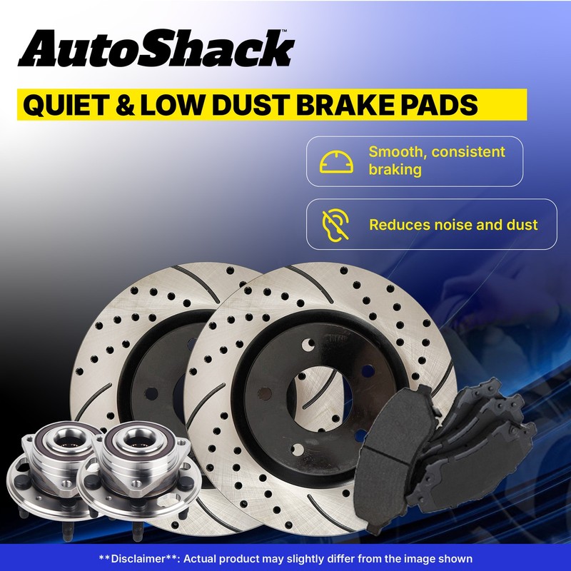 Front Drilled Slotted Brake Rotors Premium Pads Hubs for Nissan, Rogue 2021-2023 gallery