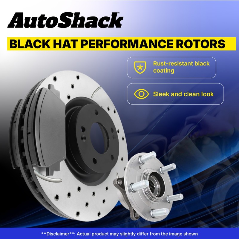 Front Drilled Slotted Brake Rotors Premium Pads Hubs for Nissan, Rogue 2021-2023 gallery