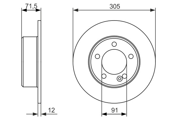 2x Brake Discs Pair Solid fits VAUXHALL MOVANO B 2.3D Rear 2010 on 305mm Set New gallery