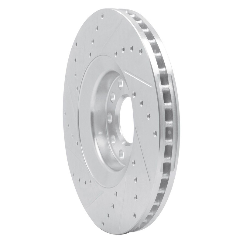 For Audi S4 00-02 Brake Rotor eLINE Drilled & Slotted 1-Piece Front Passenger