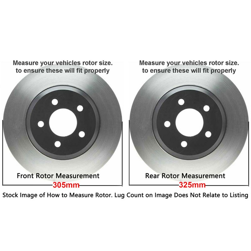 305mm Front Rear Drilled Rotor Ceramic Brake Pad for Chevy GMC Trailblazer Envoy gallery