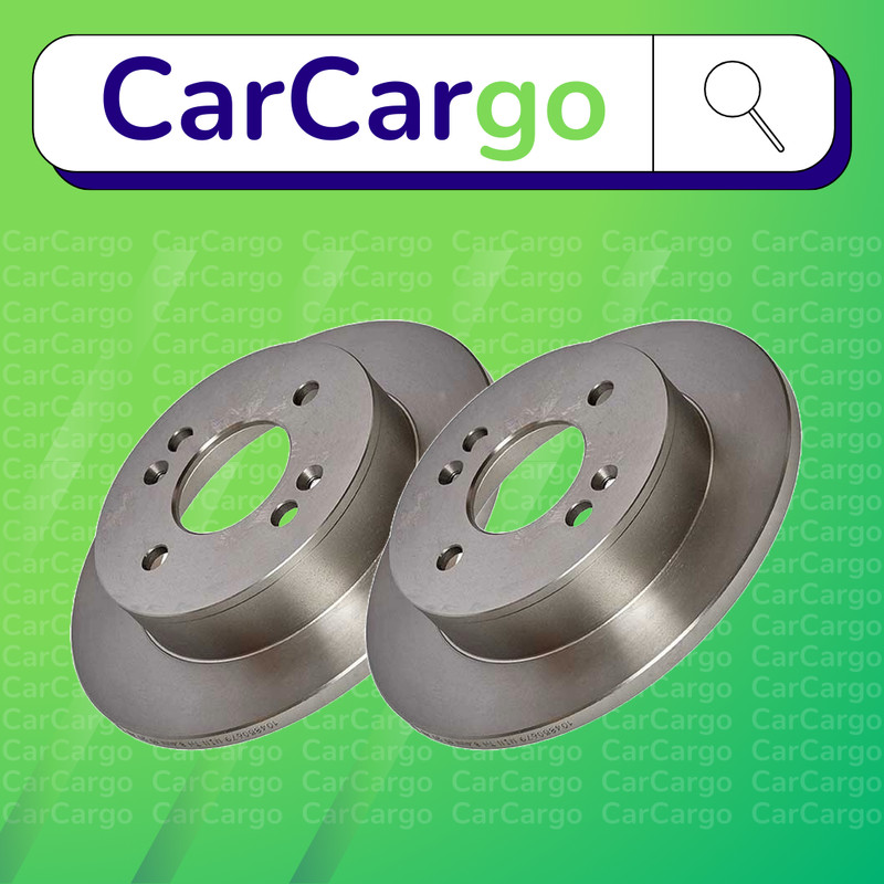 Premium Solid Rear Brake Discs Pair Hyundai i10 1.0 MPi 2019-2024 234 mm