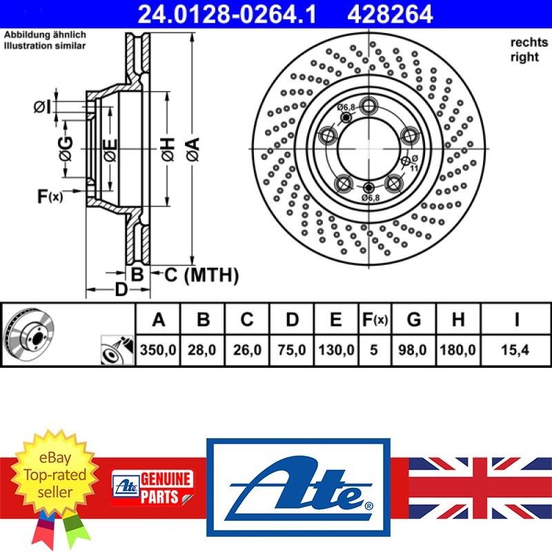 Brake Disc For Porsche 911 06-12 99735240601 gallery