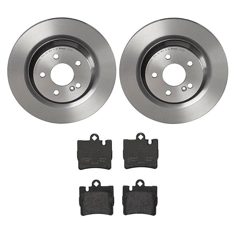 Brembo Rear Brake Kit 315mm Disc Rotors Low-Met Pads for MB C215 CL W220 S Class