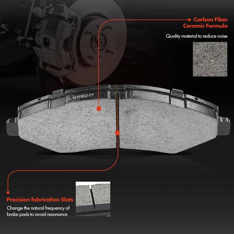 Front Side Drilled Brake Rotor & Ceramic Brake Pads for Honda Odyssey 2018-2023 gallery