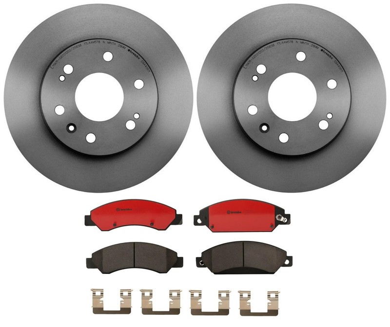 Brembo Front Brake Kit 330mm Disc Rotors Ceramic Pads For Cadillac Chevrolet GMC